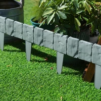10/20pcs Garden Fence Imitation Stone Plant Support Stake Outdoor Edging Decorative Border DIY Lawn Yard Landscape Plant Fence