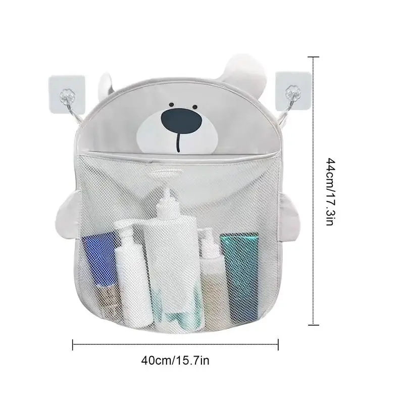 Baby Cartoon Animal Shape Shower Mesh Bag for Bath Toys Hanging Bathroom Storage Organizer Holder Children Water Toy Net Bag 6