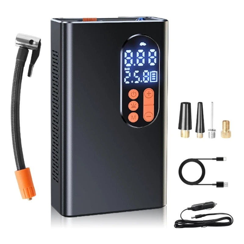 

Portable Air Compressor Electric Car Pump Automatic Tire Inflator with LED Light