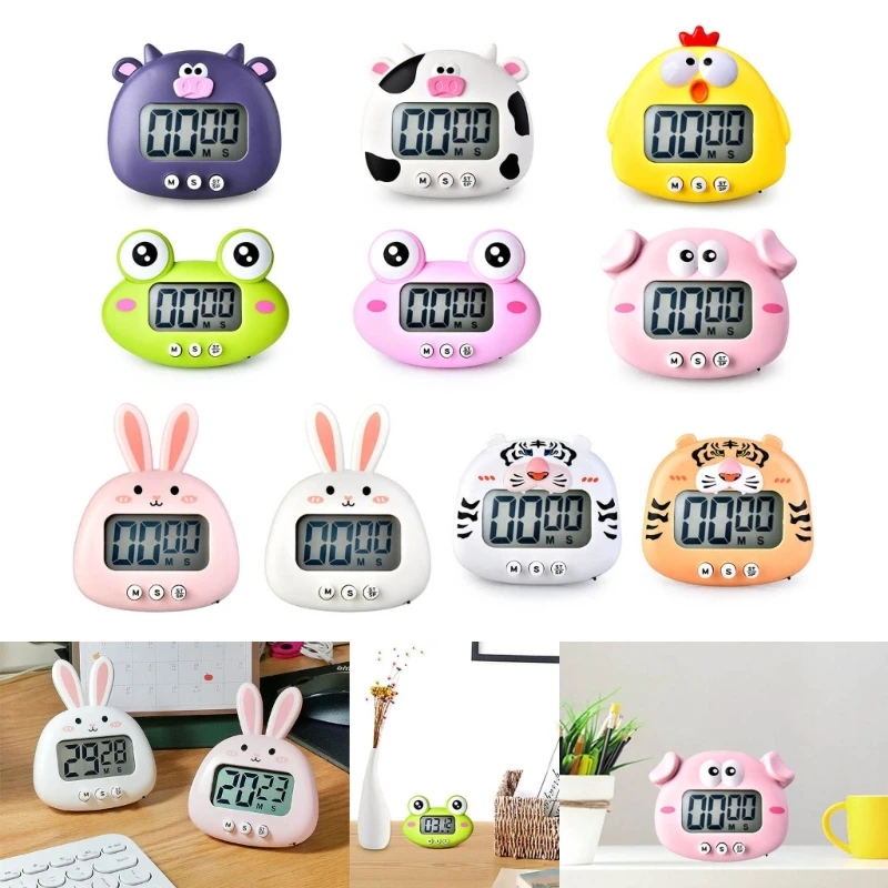 

Digital Timer Cute Cartoon Animal Countdown-Timer Kitchen Alarm Clock Multifunction Time-Reminder-Digital Cooking Timer