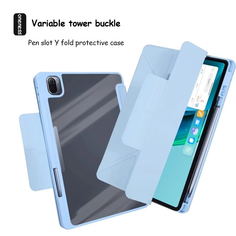 

Y-Fold Fall Protection Case For Xiaomi Pad 6/6 Pro 11 2023 Pad 5Pro Cover For Redmi Pad 10.61 With Buckle With Pencil Holder