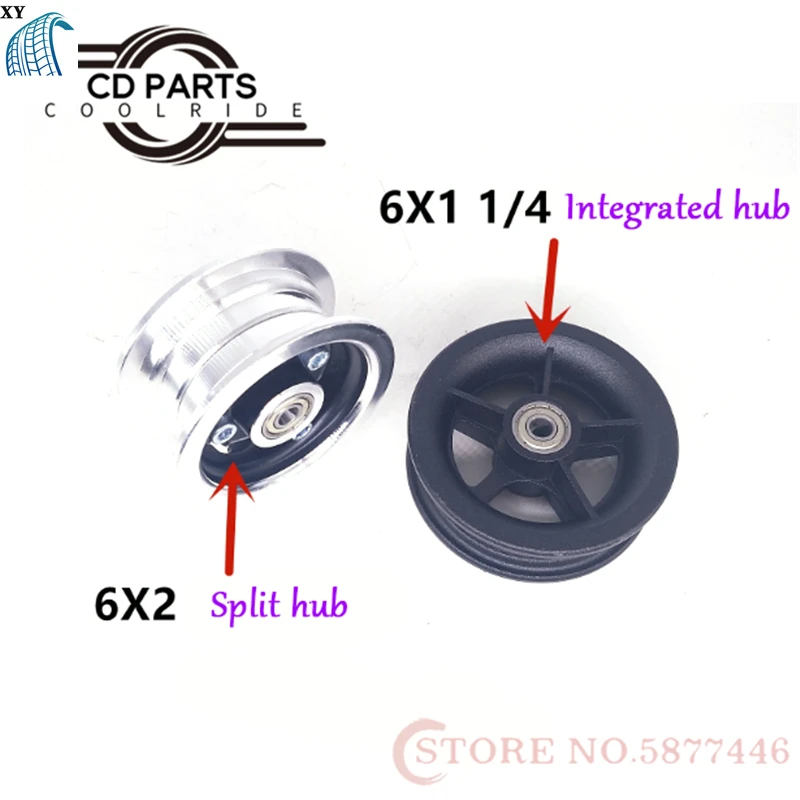 

Coolride 6 Inch Aluminum Alloy Wheel 6X1 1 / 4 Electric Scooter Steel Ring 6x2 Front Wheel Rear Wheel Hub Wheel Rim Accessories