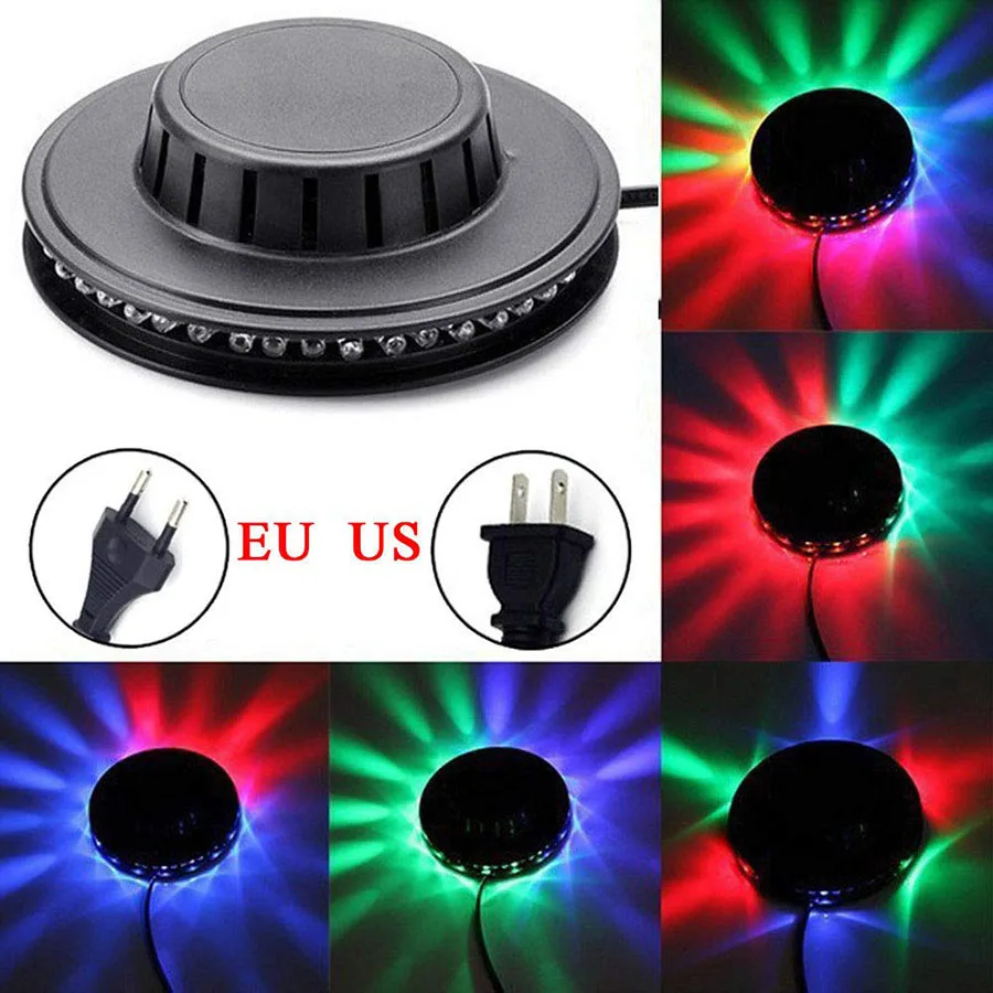 8W 48 LEDs RGB Auto Color Changing Rotating Sunflower UFO LED Stage Light Bar Disco Dancing Party DJ Club Pub Music Lights