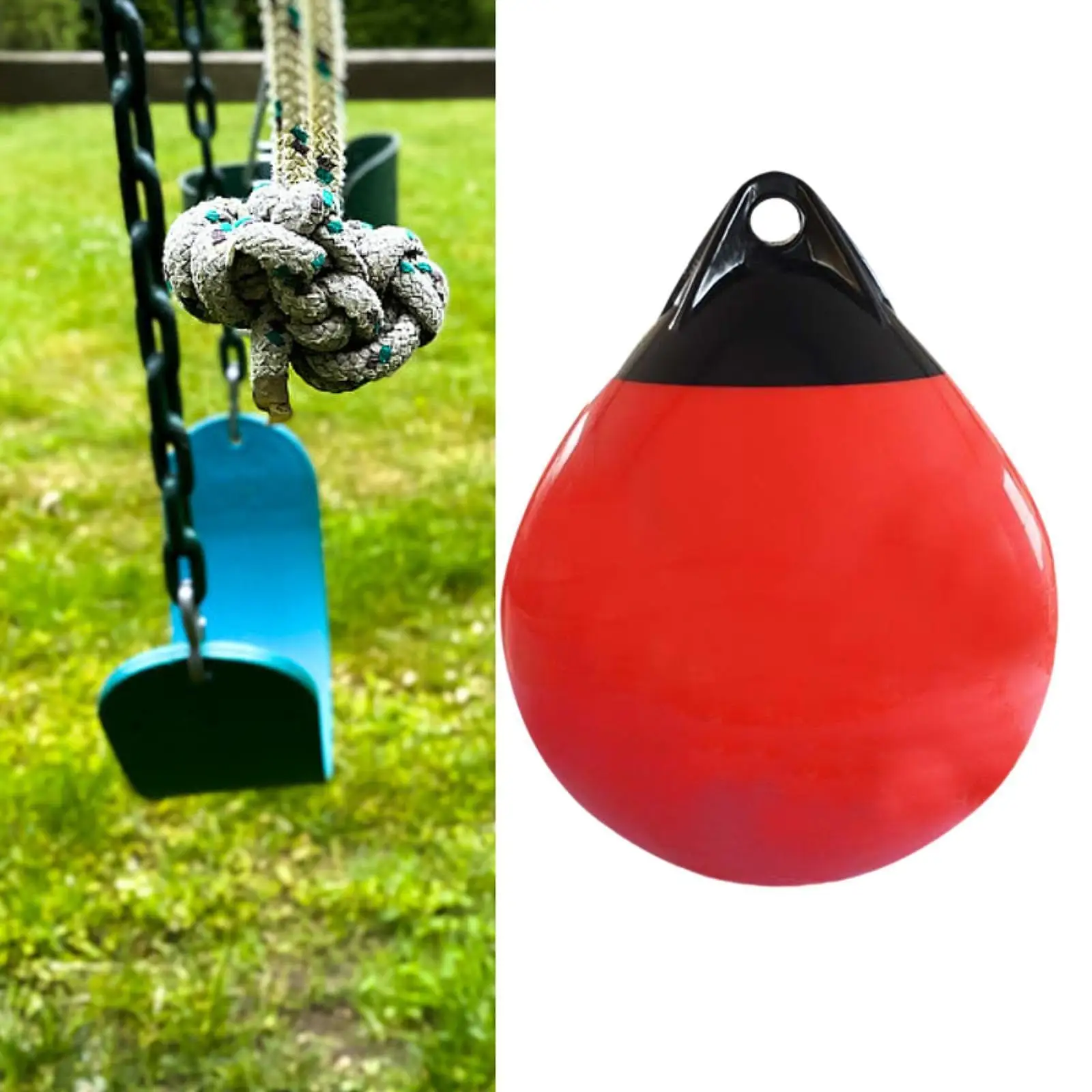 Ball Swing for Kids Heavy Duty High Strength Strong 15 inch Hanging Ball Swing for Playground Outside Backyard Play Garden Patio 4