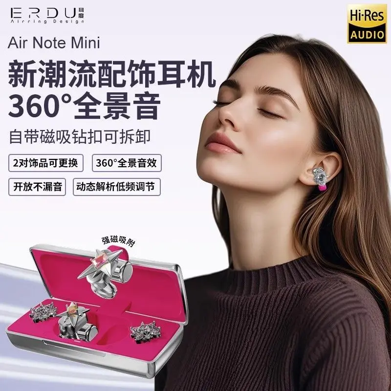 ERDU Wireless Bluetooth Earphones, Air Ring Design Ear Clip Open