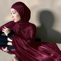 18 Colors Women Hijab Scarf Shiny Muslim Long Scarves Light Weight Soft Turban Shawl Organza Satin Shimmer Scarf 3