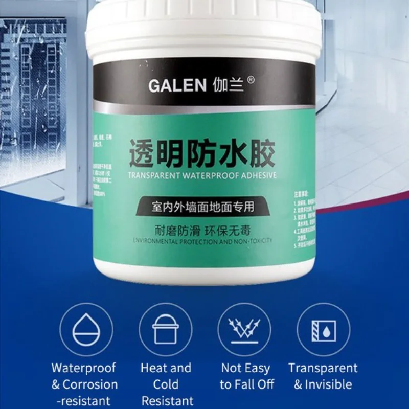 Transparent waterproof glue exterior wall roof leakage glue free