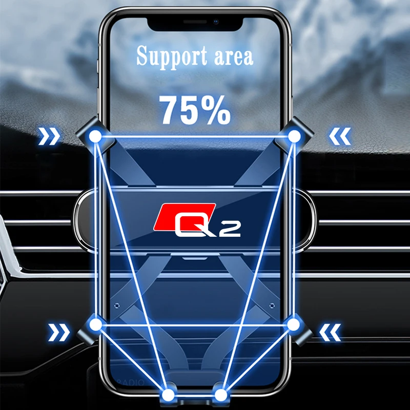 Car Mobile Phone Holder For Audi Q2-Air Vent Mounts Stand GPS Gravity Navigation Bracket Car Accessories phone holder mobile phone holder