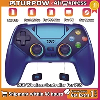 Gamepad RGB For Playstation 5/PS5 Pro/Slim/PC Wireless ps5 controller Dual Vibration Marco/Turbo Function 3D Game Joystick 1