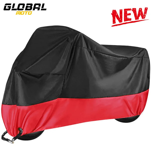 New Motorcycle Cover Outdoor Waterproof UV Sun Protector Scooter All Season Bike Motorcycle Accessories Rain Dust Proof Covers Z001 Red