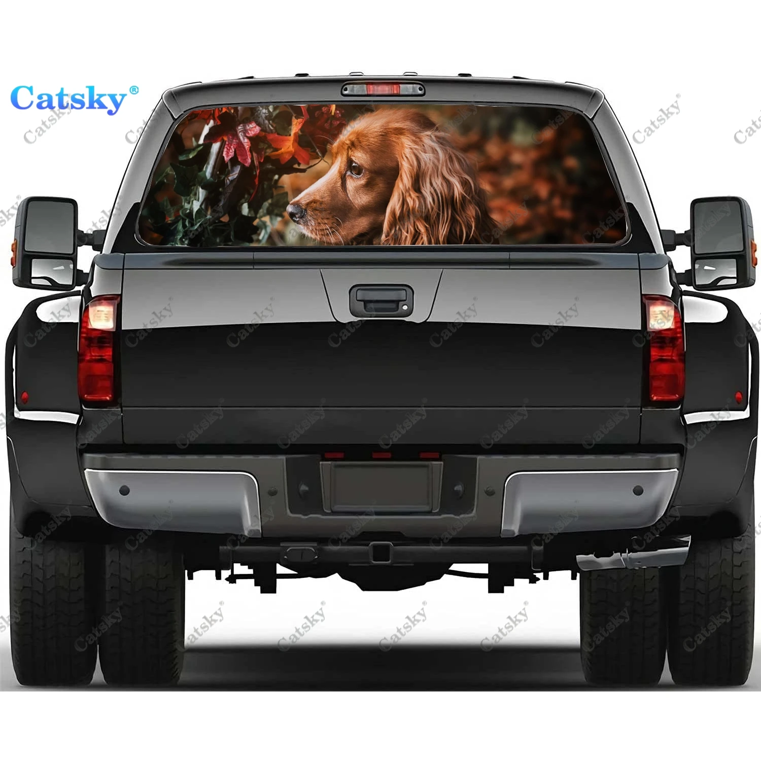 

Melancholy English Cocker Spaniel Rear Window Stickers Windshield Decal Truck Rear Window Decal Tint Perforated Vinyl Graphic