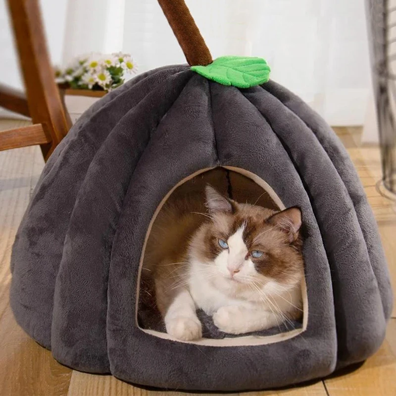 Bed for Cats Plush Beds Banana Puppy Warm Accessory Winter House Accessories Pet Basket Things Goods Houses and Habitats Dog All - Image 6