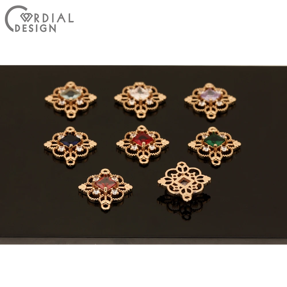 Cordial Design 50Pcs 17*18MM DIY Charms/Jewelry Accessories/Hand Made/Connector/Rhombus Shape/Jewelry Finding & Components - cordial
