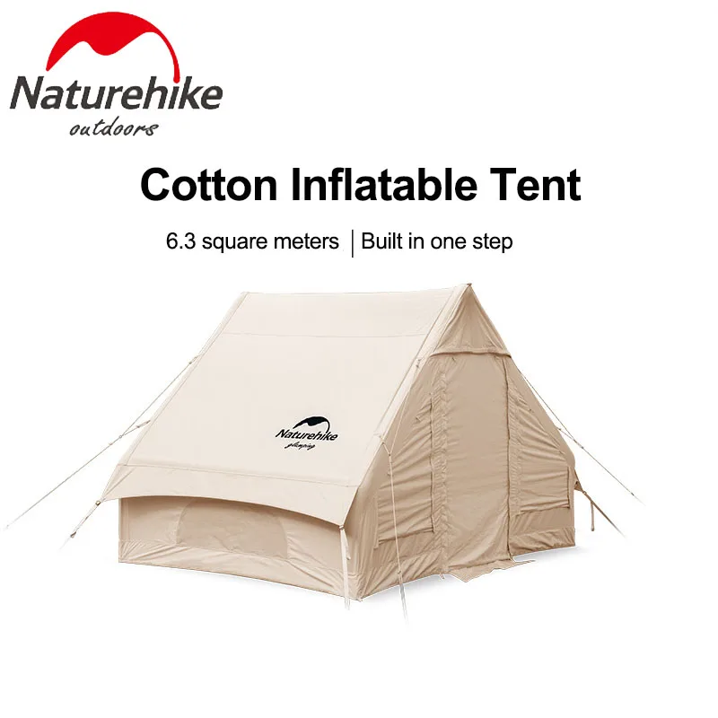 

Надувная палатка Naturehike Air на 2-3 человек, 6,3 хлопок, водонепроницаемый Укрытие от солнца, для путешествий, кемпинга, семейная палатка с воздушным насосом