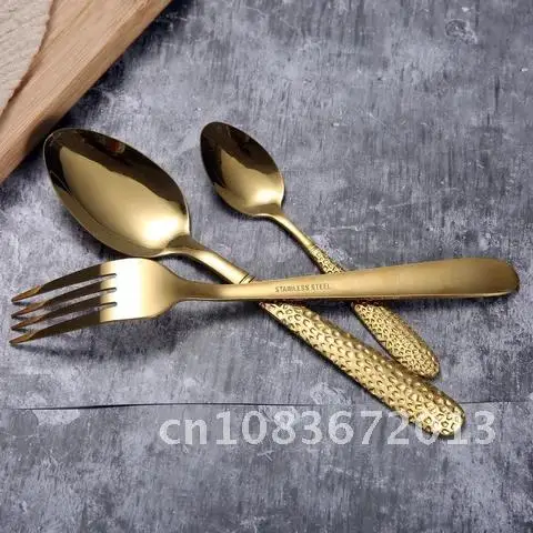 

16 / 24 PCS Gold Cutlery Set Tableware Dinnerware Set 304 Stainless Steel Knife Fork Set Gold Cutlery Set Silverware Tableware