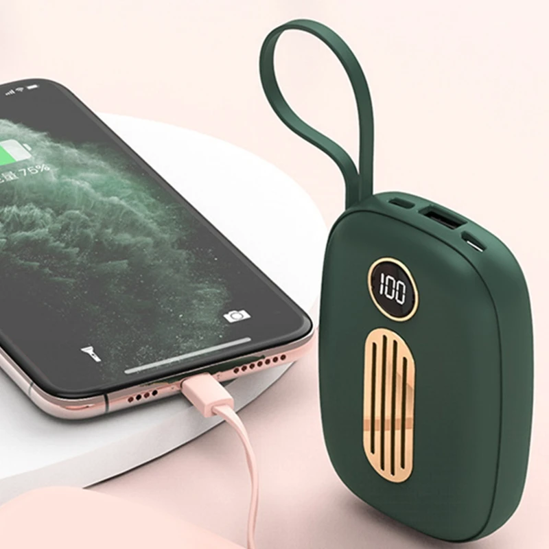 Re-chargeable electronic hand warmers and phone charger 2-in-1 