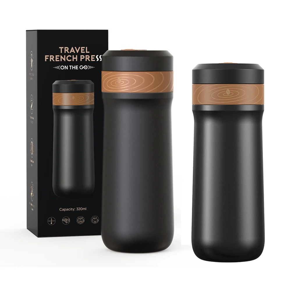 i Cafilas 12oz French Press Coffee Maker Vacuum Insulated Travel Coffee