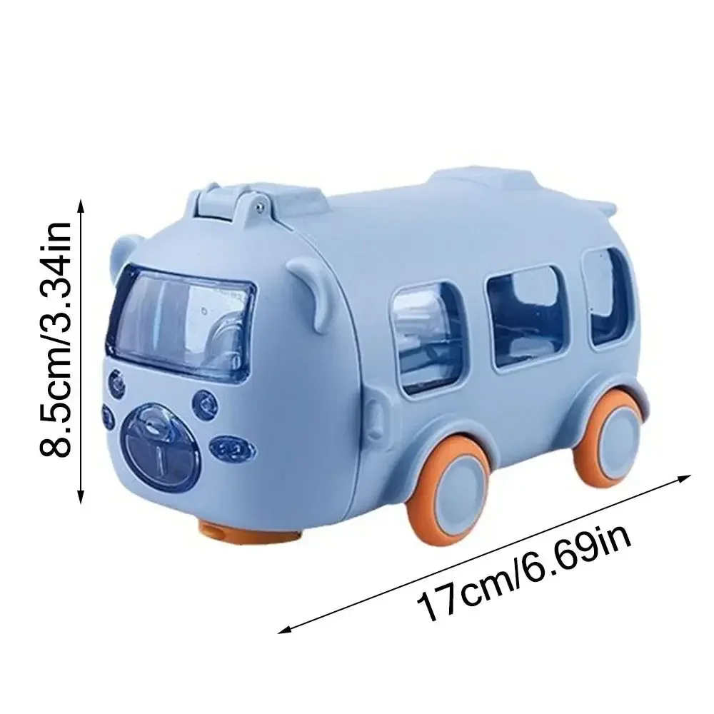 1PC 500ML Cartoon Toy Bus Straw Cup Plastic Mug for Summer Large Capacity Children Bounce Kettle Drinkware Water Bottles