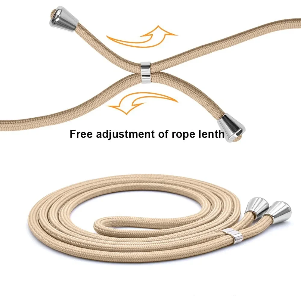 Versatile Shockproof Phone Case with Adjustable Strap Cord Chain - Soft Protective Lanyard