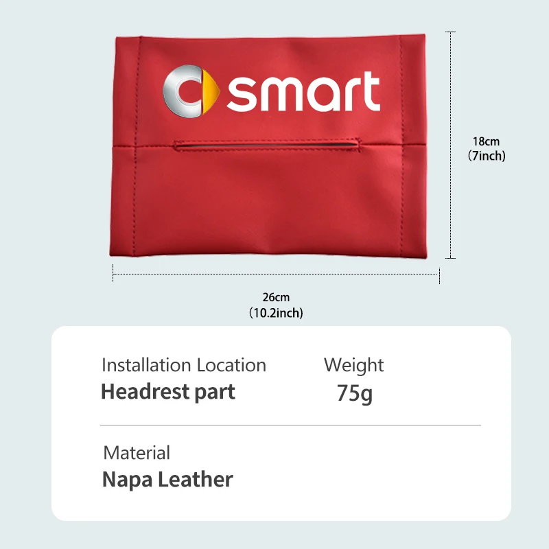스마트 자동차 인테리어 팔걸이 티슈 박스 냅킨 박스 보관 가방 액세서리 Cabrio Forspeed ROADSTER City-Coupe 452 454