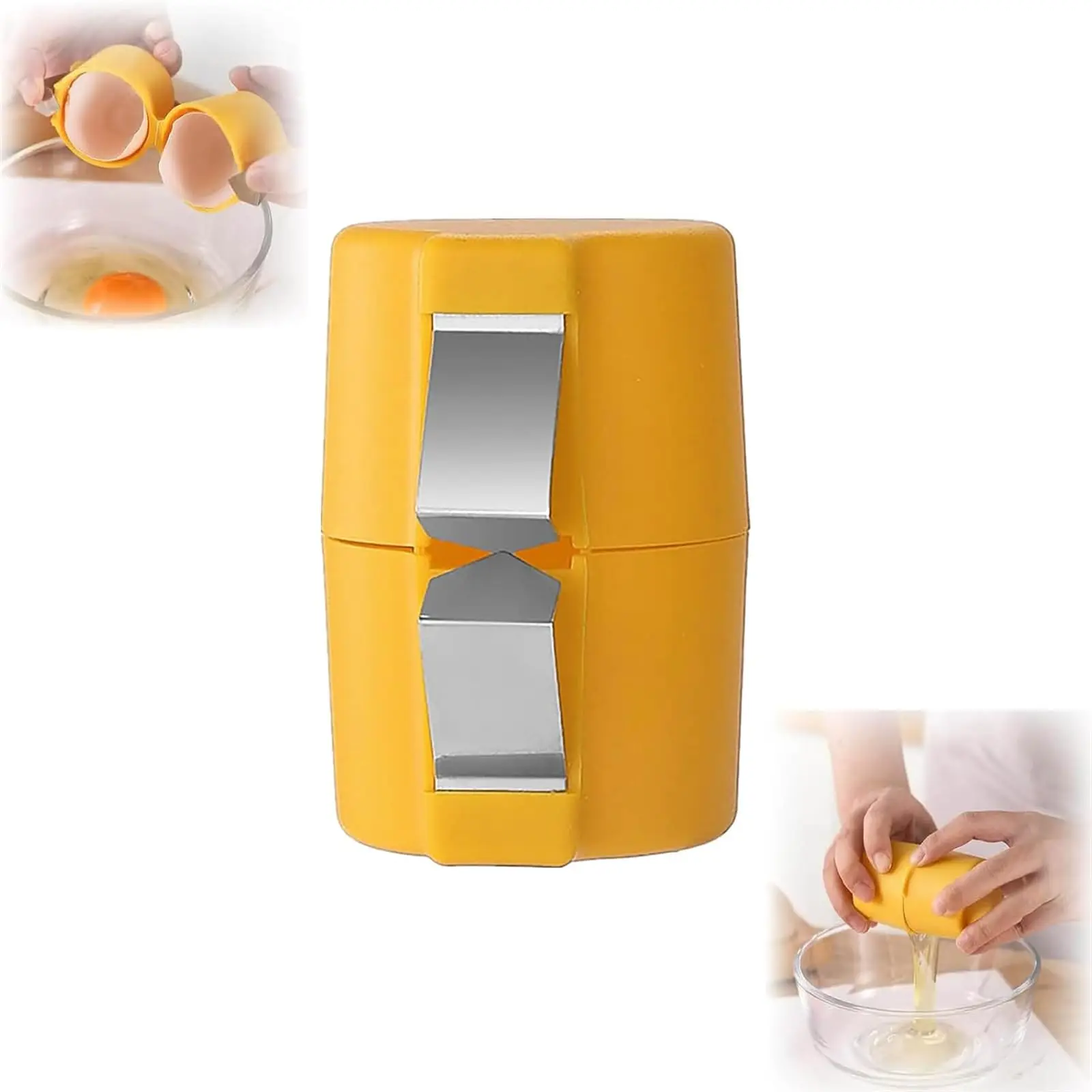 1/2pcs Multifunctional Egg Shell Opener Handheld Egg Cracker Separator Tool Eggshell Cutter Easy Open Kitchen Gadget For Raw Egg_voghion.com