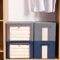 Large Quilt Storage Bag Foldable Storage Organizers Clothes Blanket Organizer Box Dust-proof Wardrobe Clothes Cabinet Organizer 2