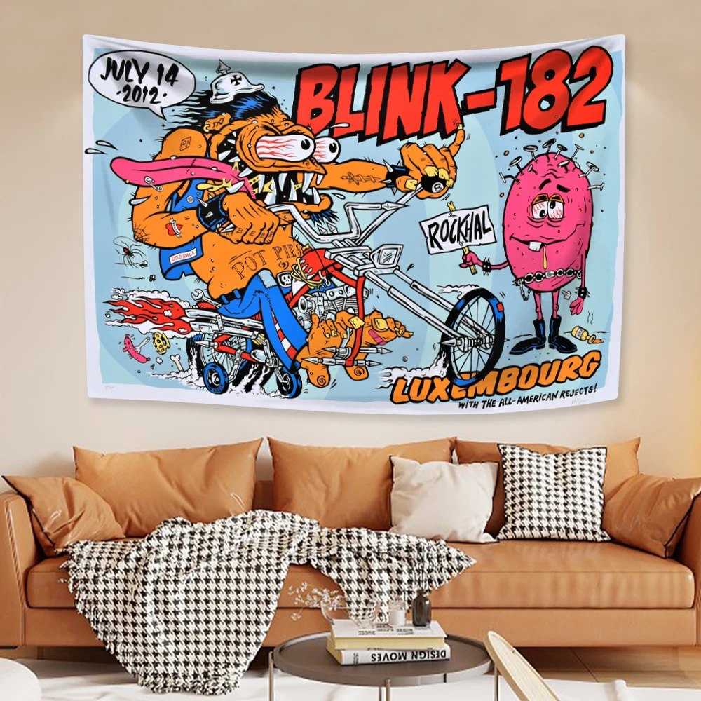 Rockmusik Tapisserie Heavy Metal Band Home Decoration Wandbehang Schlafsaal Hintergrund Party oder Konzert Dekor – Detail 12