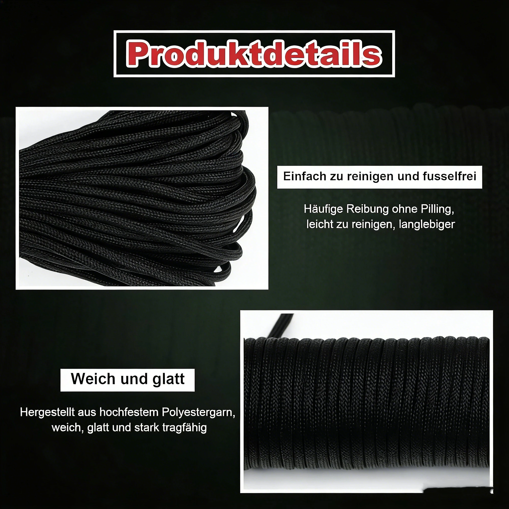 Premium 550 Paracord 7-Strand Outdoor Survival Rope - Military Tactical Camping & DIY Bracelet Cord (1-100m)