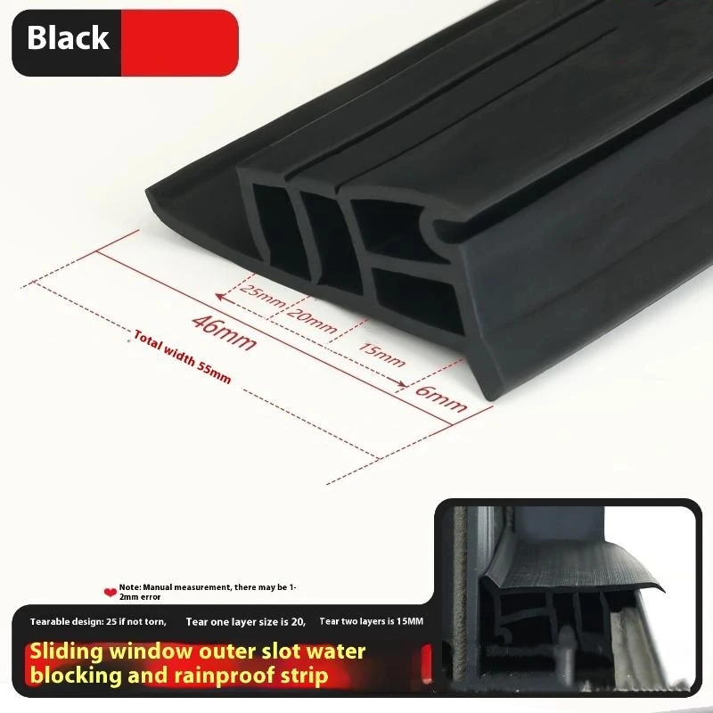Balcony Windproof Insulation Weatherstrip for Window Sealing and Water Blocking