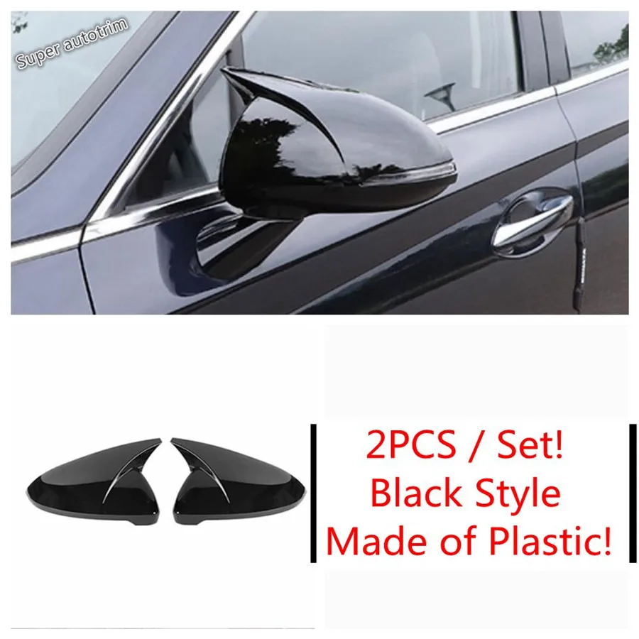 Door Side View Wing Mirror Ox Horn Rear Window Louver Shutter Cover Trim For Hyundai Sonata DN8 2020 - 2023 Accessories Exterior