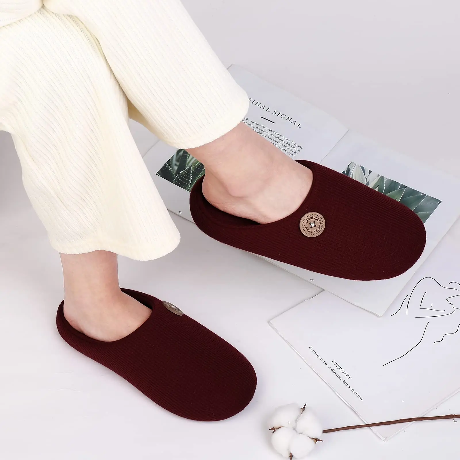 Shevalues Winter Neue Baumwolle Hausschuhe Für Frauen Männer Anti-slip Haus Rutschen Tiefe Memory Foam Weiche Innen Rutschen Mode hausschuhe – Detail 17