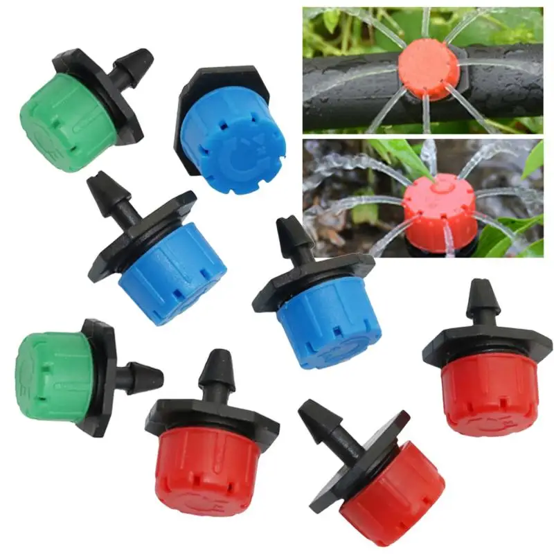10PCS Emitter Pressure Compensating Adjustable Dripper Micro Irrigation