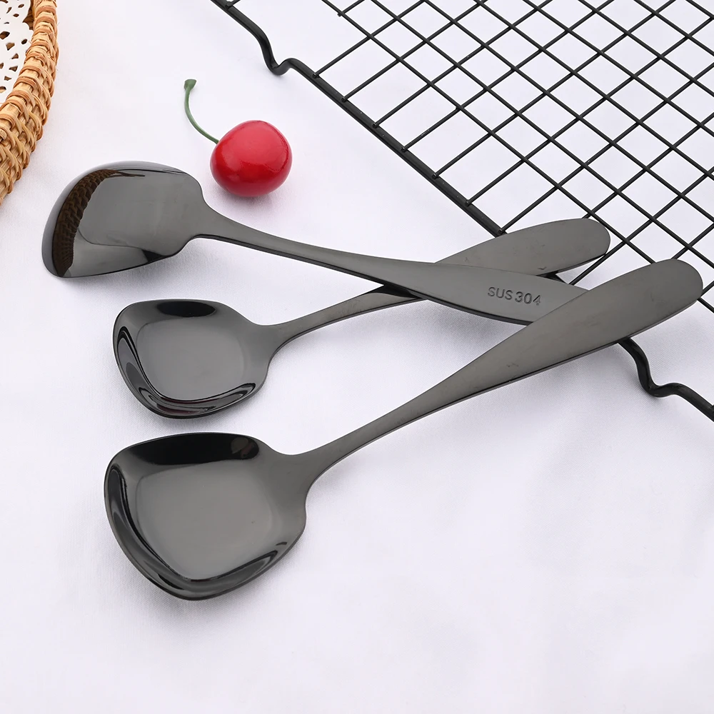 Anqtovp Stainless Steel Serving Utensils Set Of 6, Includes Spoon, Fork, Tongs, Butter Knife & Pie Server, Silver 29CPH005556