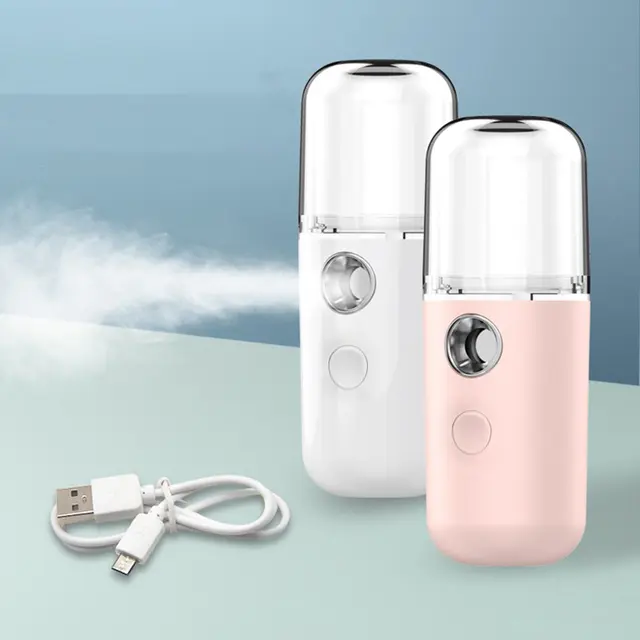 Nano Spray Water Replenisher Hydration Instrument Mini Portable Car USB Rechargeable Facial Steamer Moisturizing Humidifier A Must-Have Beauty Essential