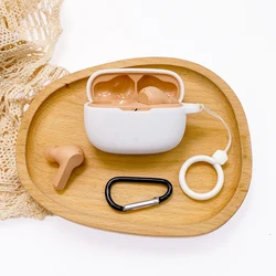 Adorable Silicone Protective Case for Bluetooth Earphone Box (White)