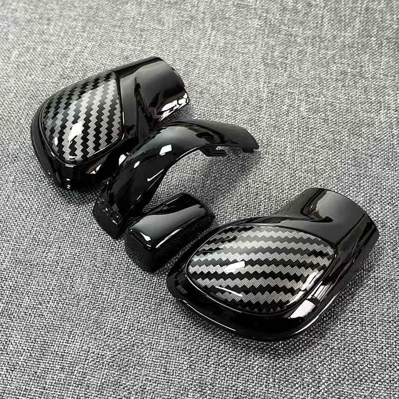 4PCS Chrome Matte Leather Shift Knob Gear Side Cover with DSG Emblem