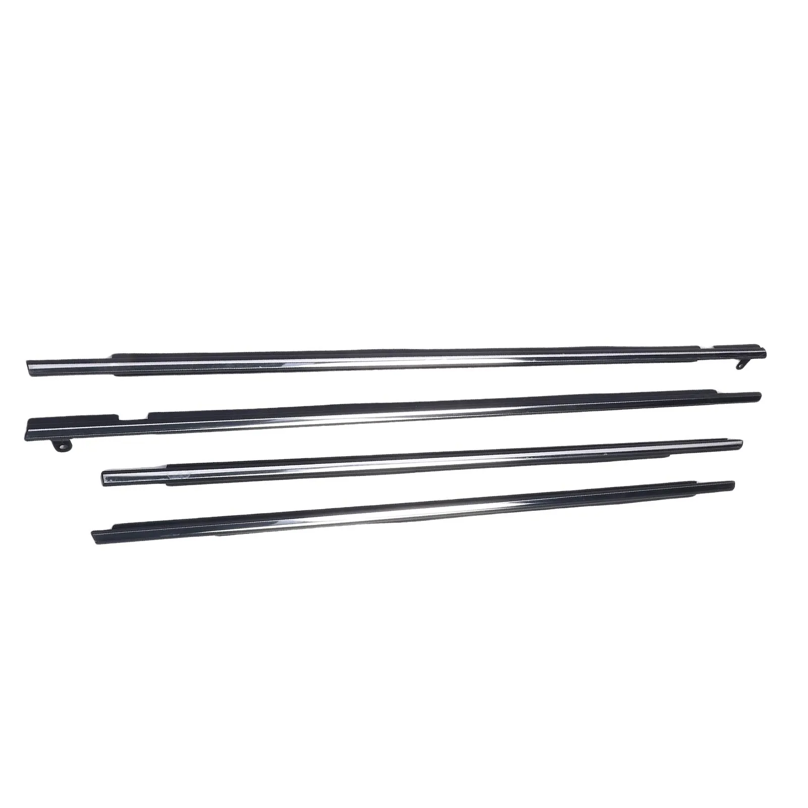 4Pcs 자동차 도어 창 웨더스트립 씰 75711-0T010 도요타 벤자 2009-2016 용 크롬 고무 방진 창 씰 벨트 트림