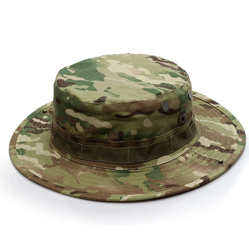 Tactical Camouflage Cap Fishing Hat Caps Men Women Outdoor Sports Sun Boonie Bucket Hiking Hunting Climbing Hats