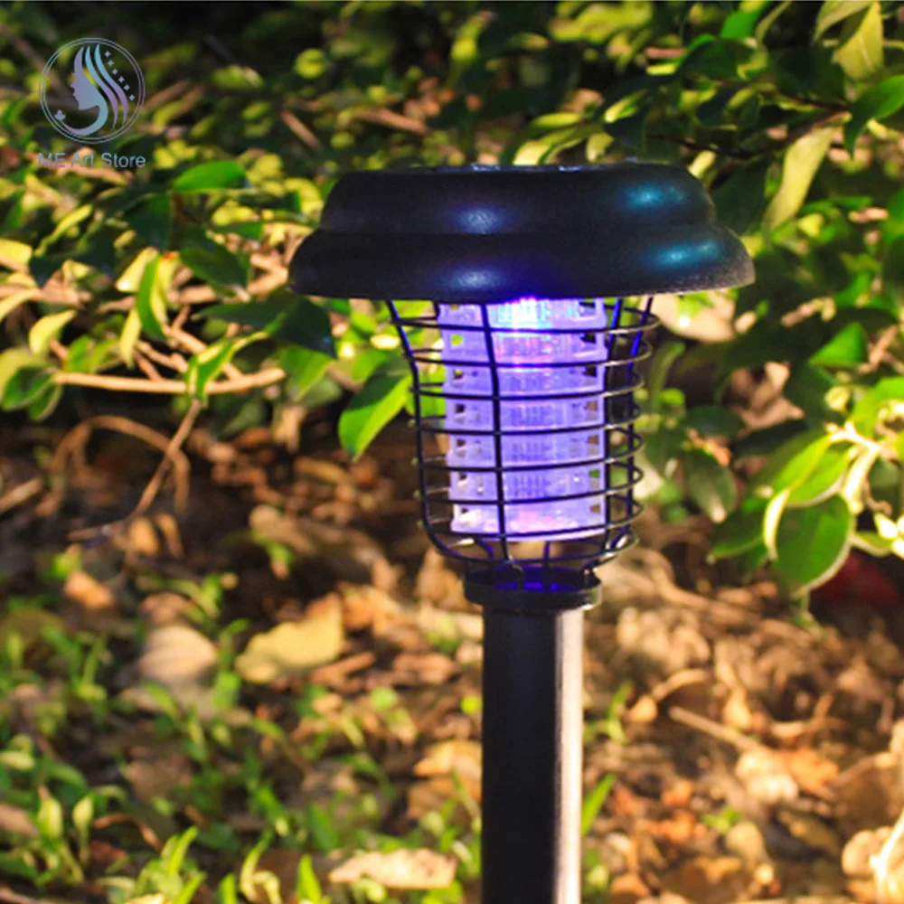 Mosquito Killer Lamp Solar Pest Killer LED Light Insect Zapper Outdoor Home Anti-Mosquito Light Lamp Repellent Outdoor Fly Trap