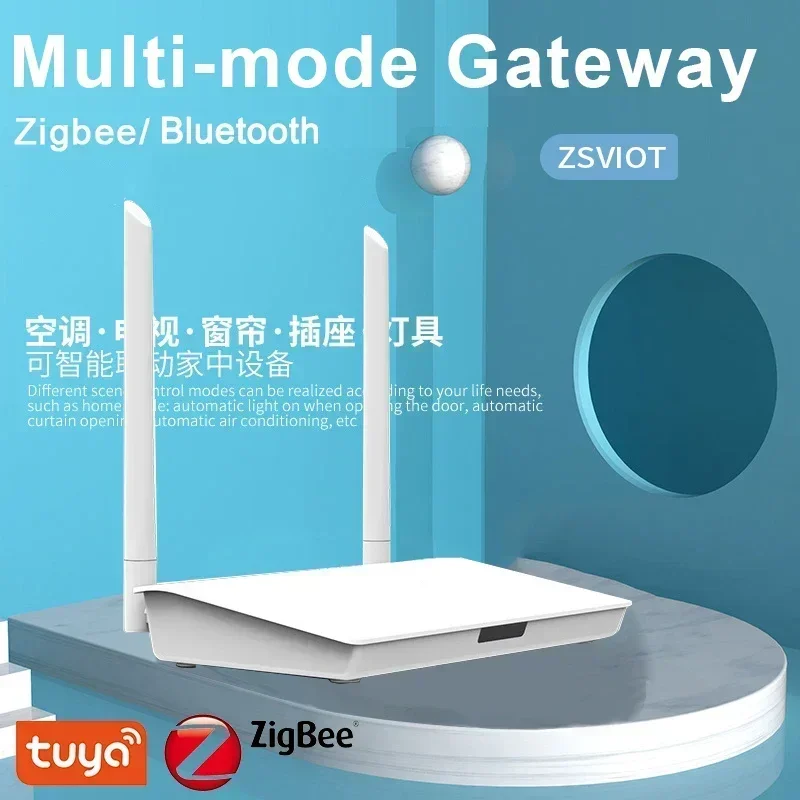 Tuya Zigbee Gateway Zigbee 3.0 Hub gateway Bluetooth con presa per cavo di rete connessione cablata Smart Life Control