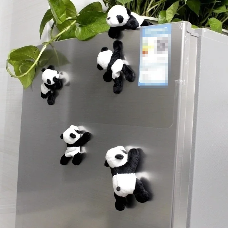 Plush Panda Magnet Oval Fabric Whiteboard & Fridge Decor For Gifting and Organizing