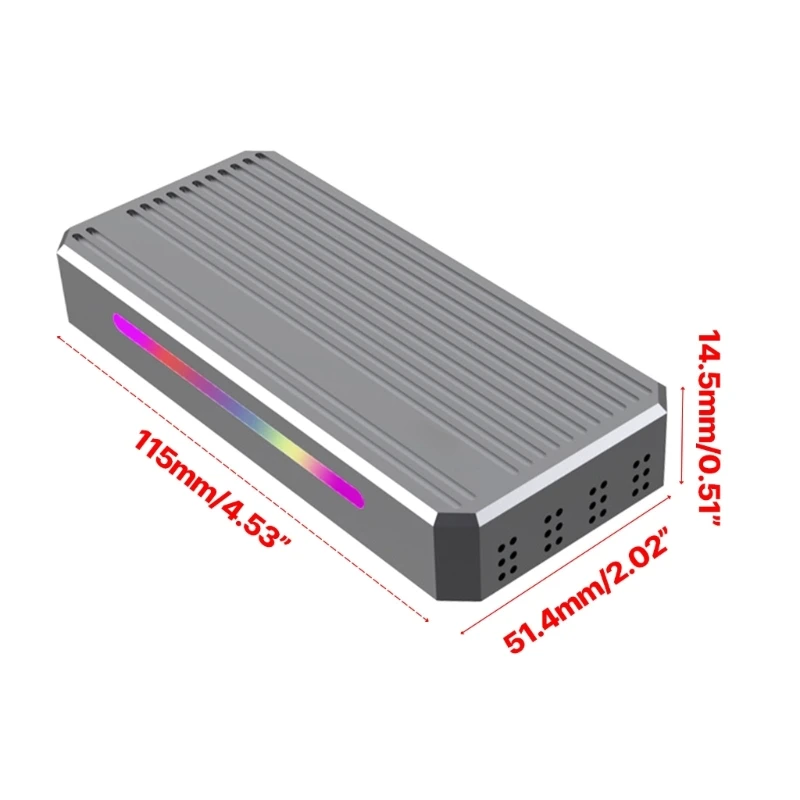 Advanced M.2 NVMe SSD Housing Case USB 4 ASM2464 Control 40Gbps Fast SSD Box Effortless Assembly Rapid Transfers