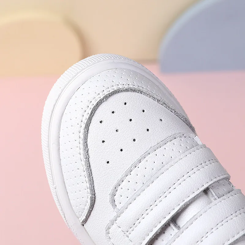 AOGT Autumn Children Shoes Genuine Leather Boy Girl Casual Shoes Fashion Soft Comfortable Non-Slip Rubber Sole Kids Sneaker 5