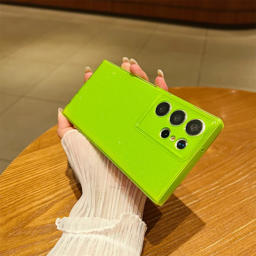 Vibrant Glitter Silicone Shockproof Phone Case - Full Protection Soft Cover