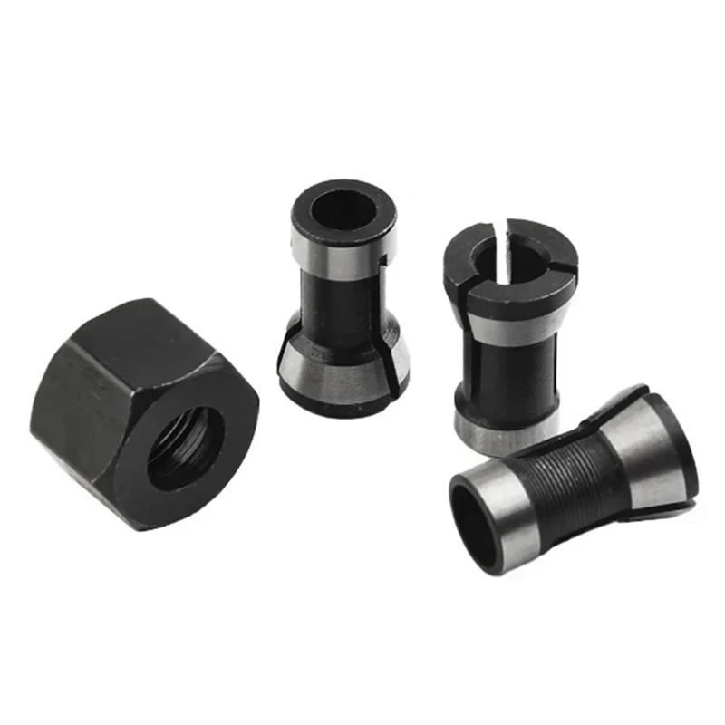 Electric Router Milling Cutter Collet Chuck M15 Screw Nut For Trimming Engraving Machines 4Pcs/Set 6Mm 8Mm 6.35Mm
