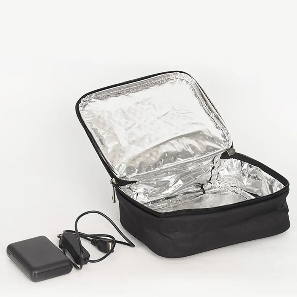 USBElectricHeatedLunchBoxBagLargeCapacityPortableOutdoorBento