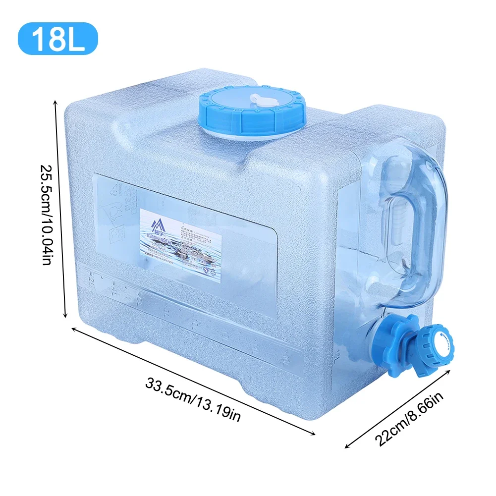 5/18L Outdoor Bucket Food Grade Car ​Tank Hiking Camping Bucket Carrying Water Bag With Faucet For Outdoor Water Storage Tools