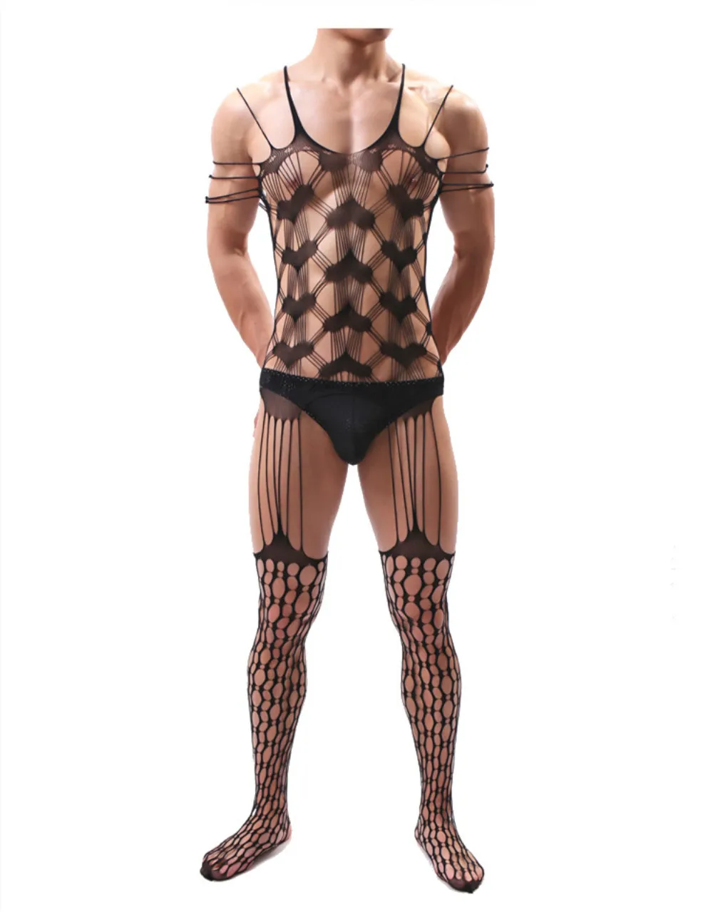 Sexy lingerie latex erotic lingerie bodystocking catsuit body suit male crotchless man sexy intimates costumes underwear hose men bodysuit jumpsuit,men lingerie underwear