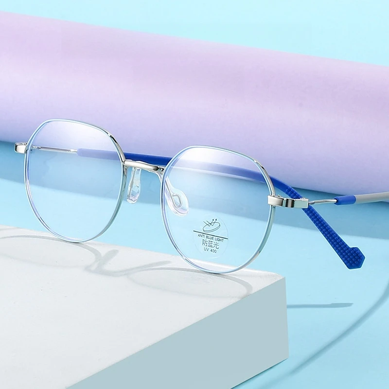 YIMARUILI Ultralight Fashion Children Eyeglasses Frame Alloy Silicone Kids Glasses Polygon Boy Girl Optical Prescription Eyewear