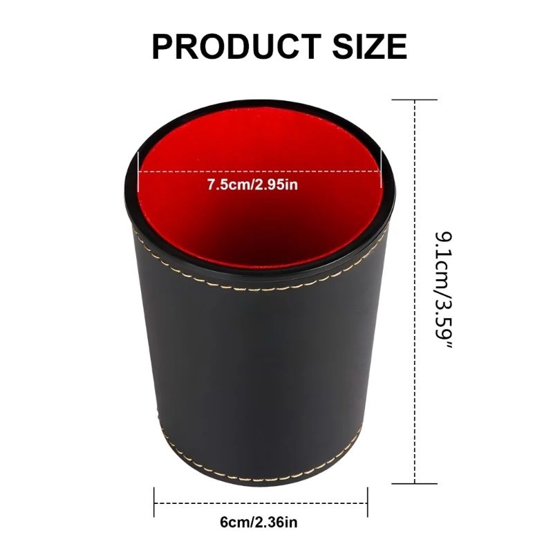 Dice Cup Leather Dices Shake Container